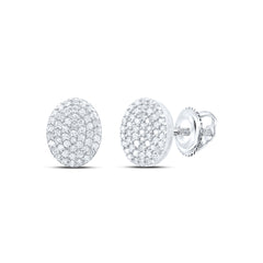 3/8CTW-DIA P1 GIFT OVAL STUD EARRING