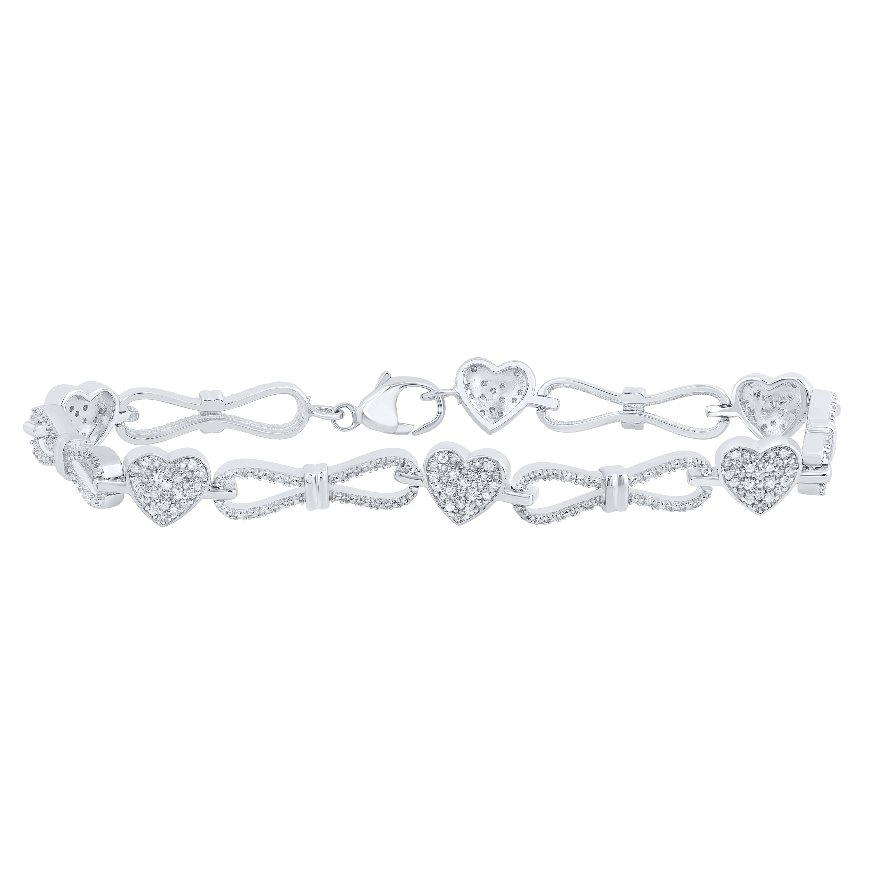 1/3CTW-DIA P1 GIFT HEART BRACELET(7 INCH)