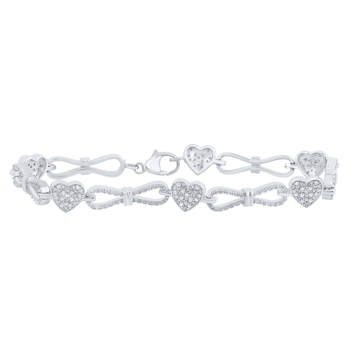 1/3CTW-DIA P1 GIFT HEART BRACELET(7 INCH)