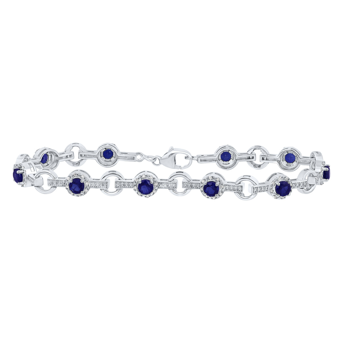 1/3CTW-DIA P1 5 MM RD-BS SYNTHETIC BRACELET(7 INCH)