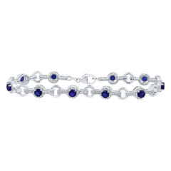 1/3CTW-DIA P1 5 MM RD-BS SYNTHETIC BRACELET(7 INCH)