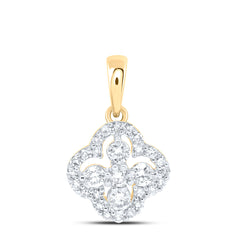 1/4CTW-DIA NK GIFT CLOVER PENDANT