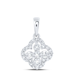 1/4CTW-DIA NK GIFT CLOVER PENDANT