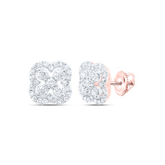 1/2CTW-DIA NK GIFT CLOVER EARRING