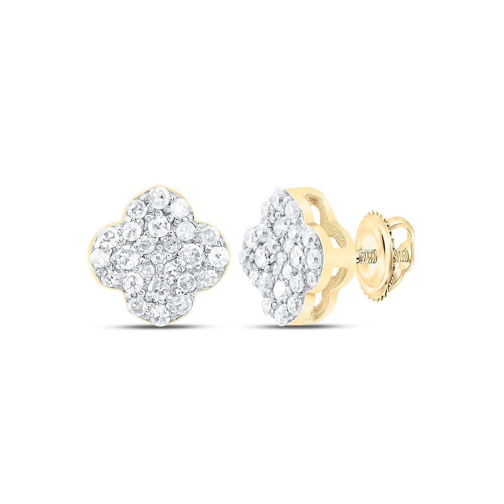 1/6CTW-DIA NK GIFT CLOVER EARRING