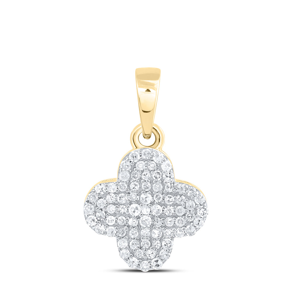1/5CTW-DIA NK GIFT CLOVER PENDANT