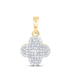 1/5CTW-DIA NK GIFT CLOVER PENDANT