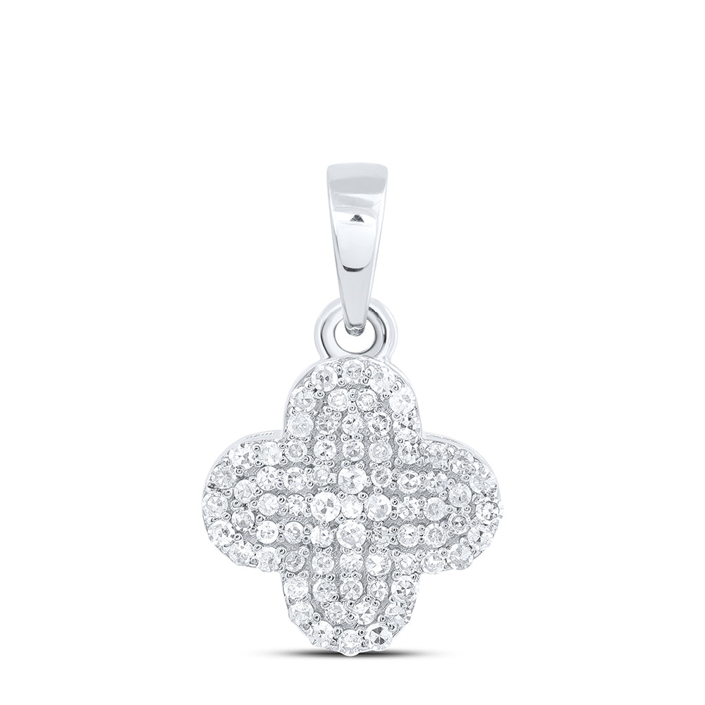 1/5CTW-DIA NK GIFT CLOVER PENDANT