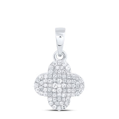 1/5CTW-DIA NK GIFT CLOVER PENDANT
