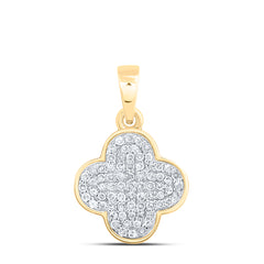 1/5CTW-DIA NK GIFT CLOVER PENDANT