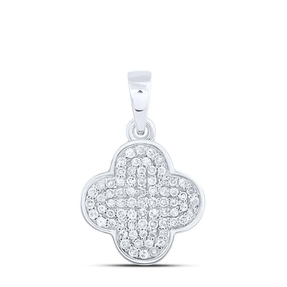 1/5CTW-DIA NK GIFT CLOVER PENDANT