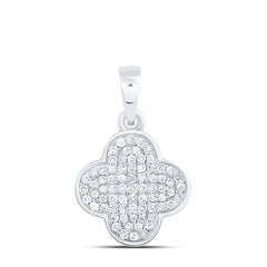 1/5CTW-DIA NK GIFT CLOVER PENDANT