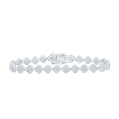 1 7/8CTW-DIA NK FASHION CLOVER BRACELET (7 INCH)