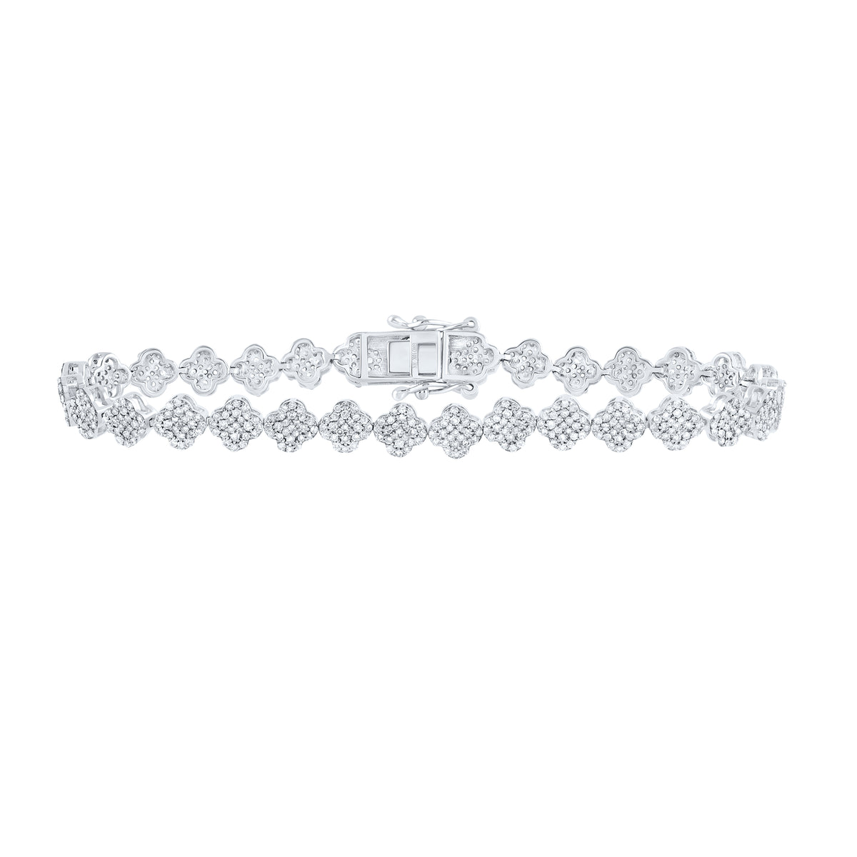 2 1/4CTW-DIA NK FASHION CLOVER BRACELET (7 INCH)