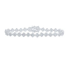 2 1/4CTW-DIA NK FASHION CLOVER BRACELET (7 INCH)