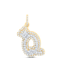 1/3CTW-DIA P1 GIFT INITIAL "Q" CROWN PENDANT