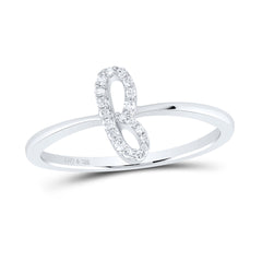1/12CTW-DIA P1 GIFT INITIAL "F" LADIES RING