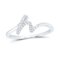1/10CTW-DIA P1 GIFT INITIAL "H" LADIES RING