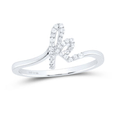 1/10CTW-DIA P1 GIFT INITIAL "K" LADIES RING