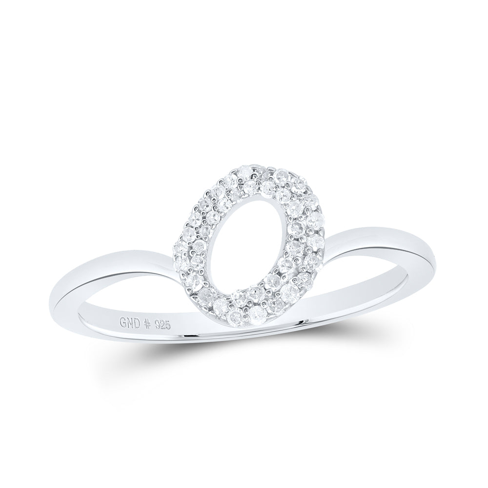 1/8CTW-DIA P1 GIFT INITIAL "O" LADIES RING