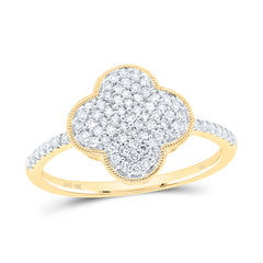 1/3CTW-DIA NK GIFT CLOVER LADIES RING