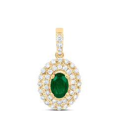 1/4CTW-DIA ANA M 6X4MM OV-EM NAT GEM PENDANT