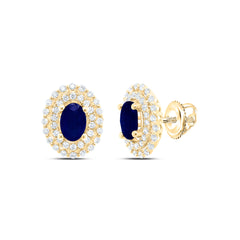 1/2CTW-DIA ANA M 6X4MM OV-BS NAT GEM EARRING