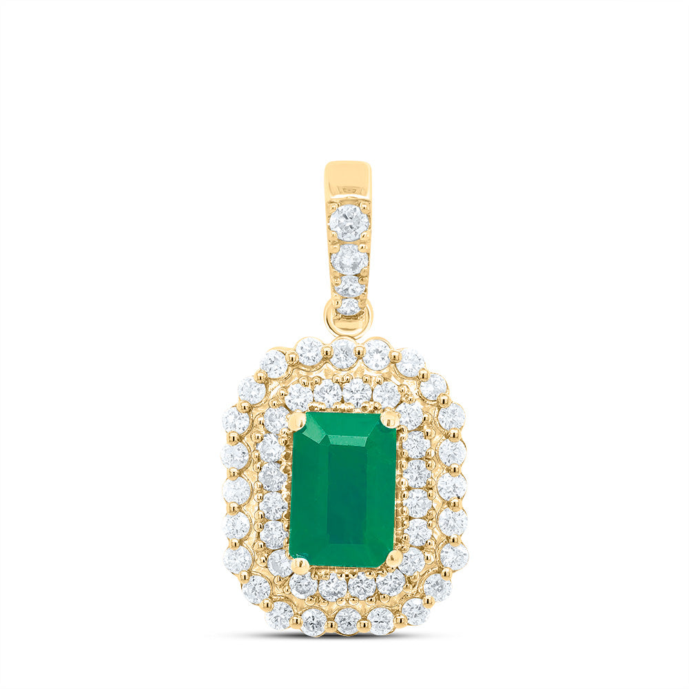 1/3CTW-DIA ANA M 6X4MM EM-EM NAT GEM PENDANT