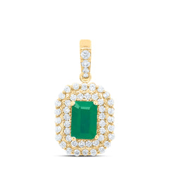 1/3CTW-DIA ANA M 6X4MM EM-EM NAT GEM PENDANT