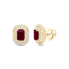 1/2CTW-DIA ANA M 6X4MM EM-RU NAT GEM EARRING
