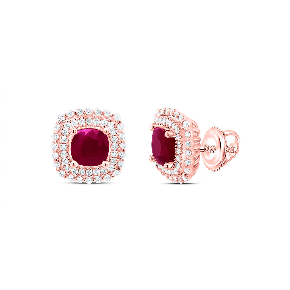 5/8CTW-DIA ANA M 6 MM CU-RU NAT GEM EARRING