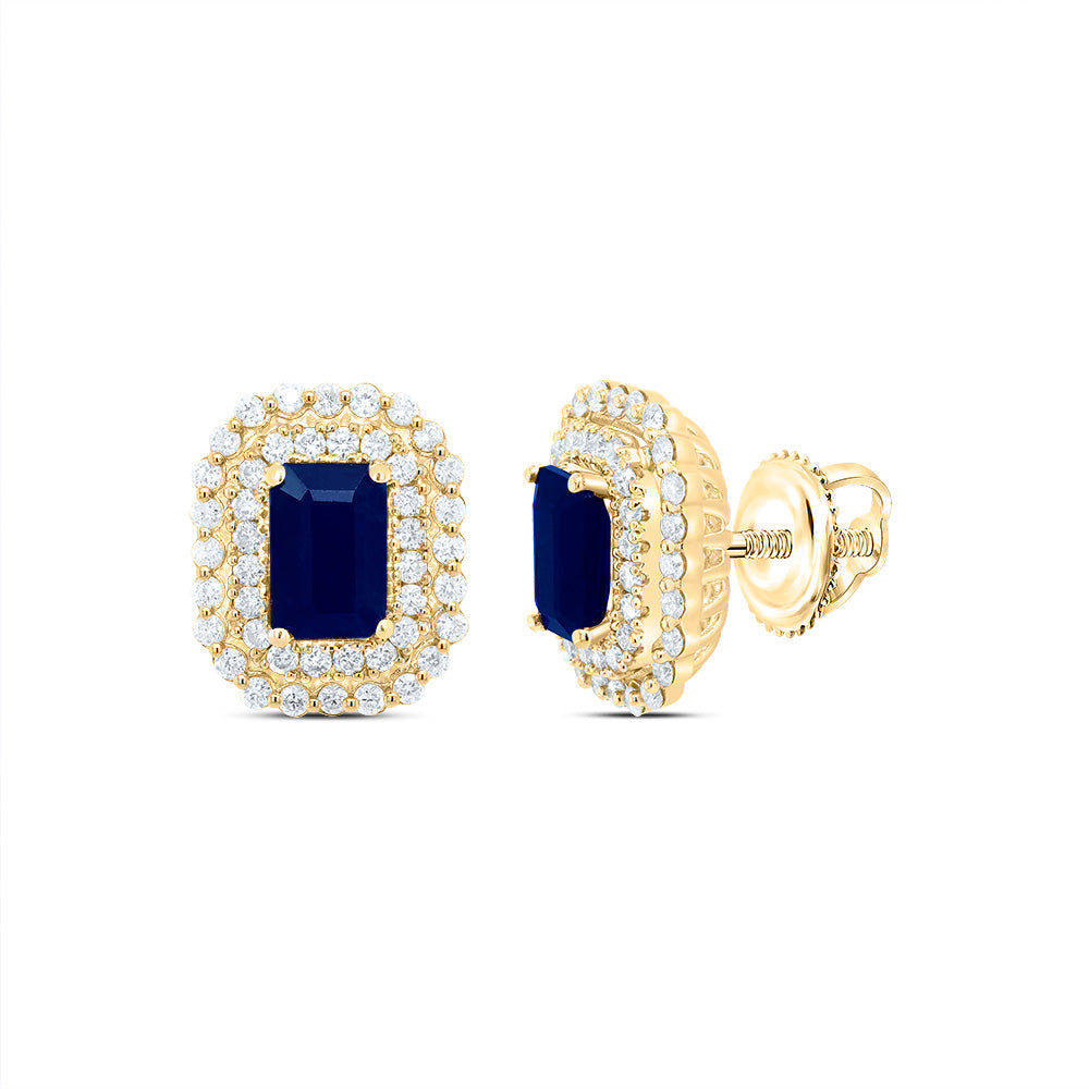 1/2CTW-DIA ANA M 6X4MM EM-BS NAT GEM EARRING