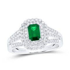 1/2CTW-DIA ANA M 6X4MM EM-EM NAT GEM RING