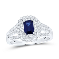 1/2CTW-DIA ANA M 6X4MM EM-BS NAT GEM RING