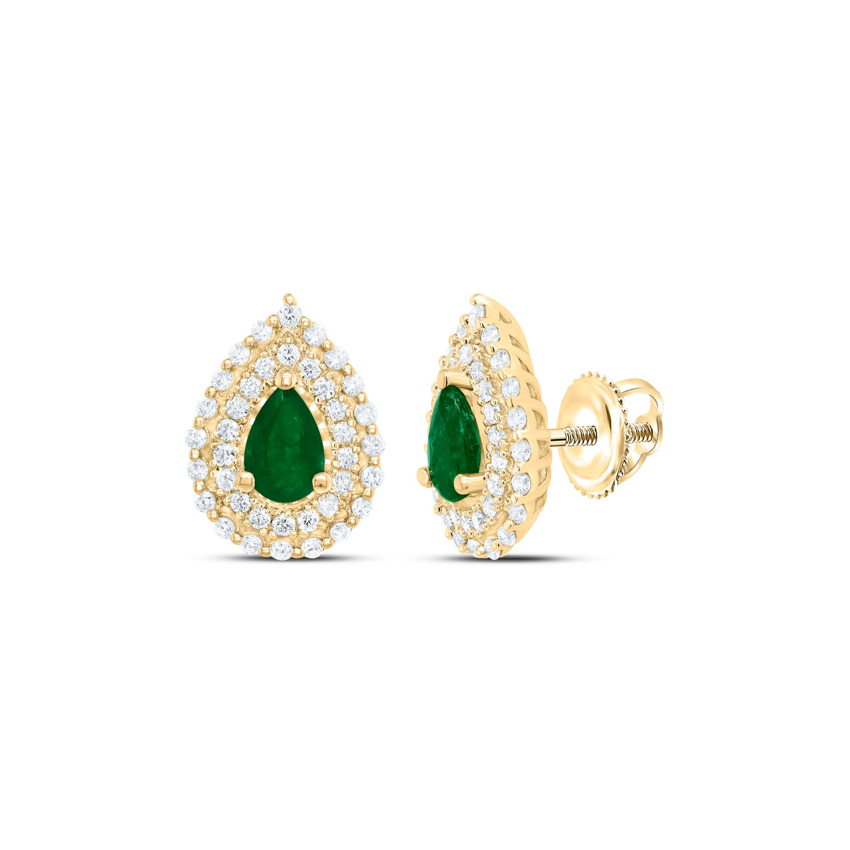 1/2CTW-DIA ANA M 6X4MM PEAR-EM NAT GEM EARRING