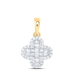 1/5CTW-DIA NK GIFT CLOVER PENDANT