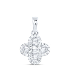 1/5CTW-DIA NK GIFT CLOVER PENDANT