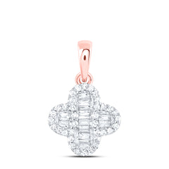 1/5CTW-DIA NK GIFT CLOVER PENDANT
