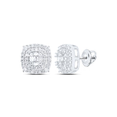 1/2CTW-DIA CN FASHION CUSHION STUD EARRING
