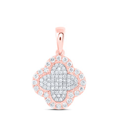 1/4CTW-DIA NK GIFT CLOVER PENDANT