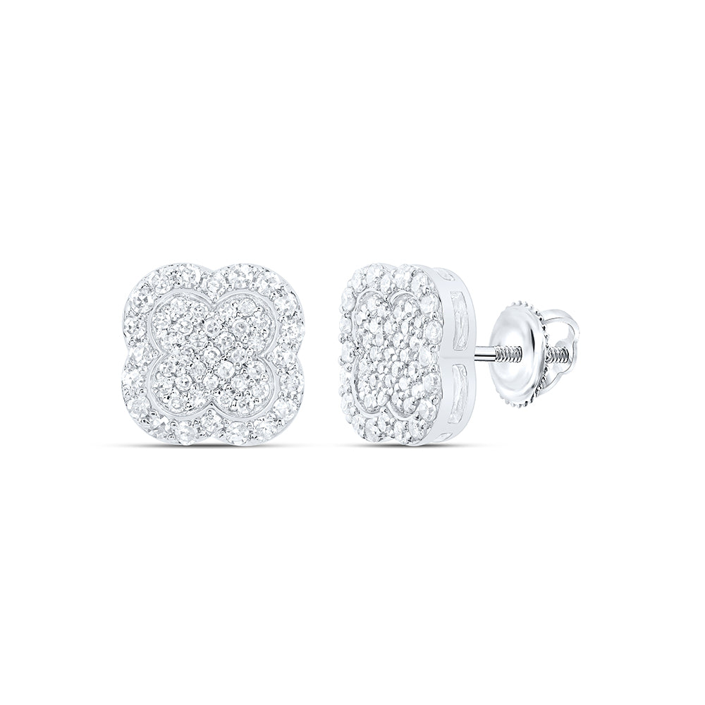 1/3CTW-DIA NK GIFT CLOVER EARRING