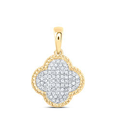 1/6CTW-DIA NK GIFT CLOVER PENDANT