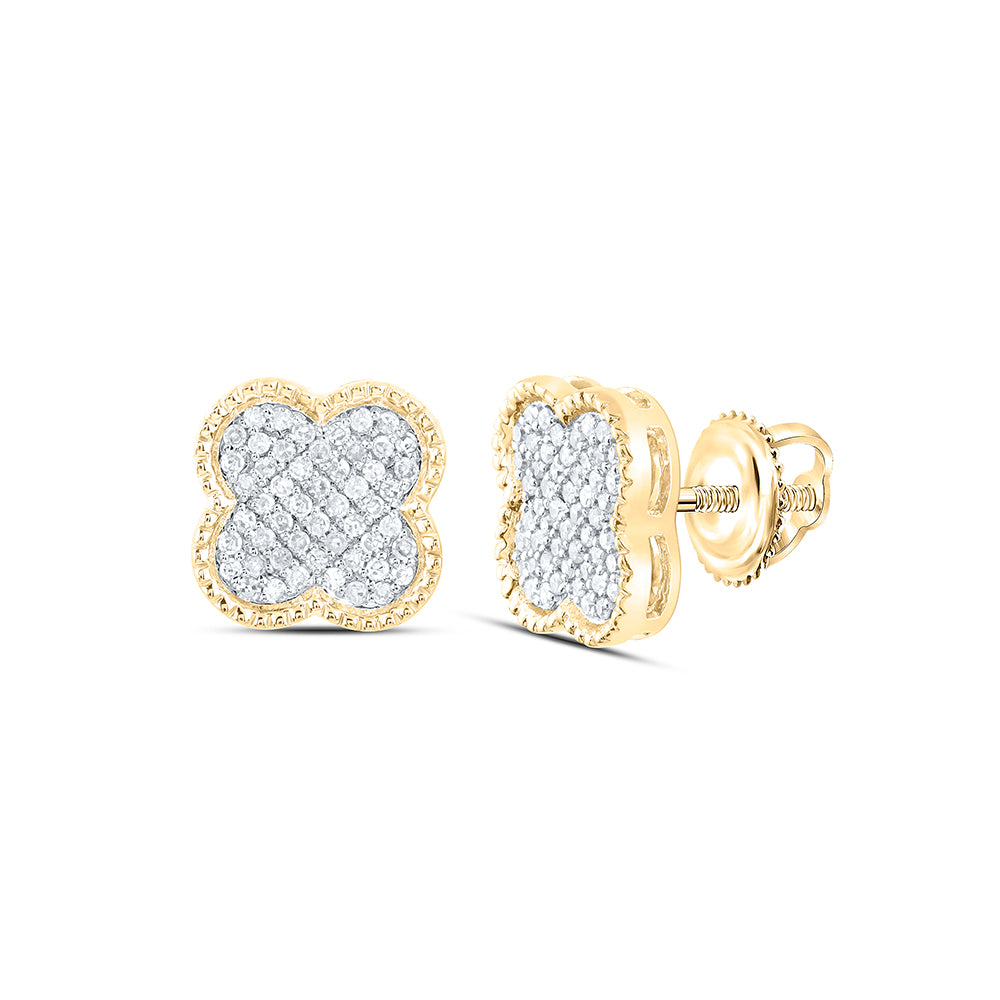1/5CTW-DIA NK GIFT CLOVER EARRING