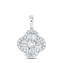 1/2CTW-DIA NK GIFT CLOVER PENDANT