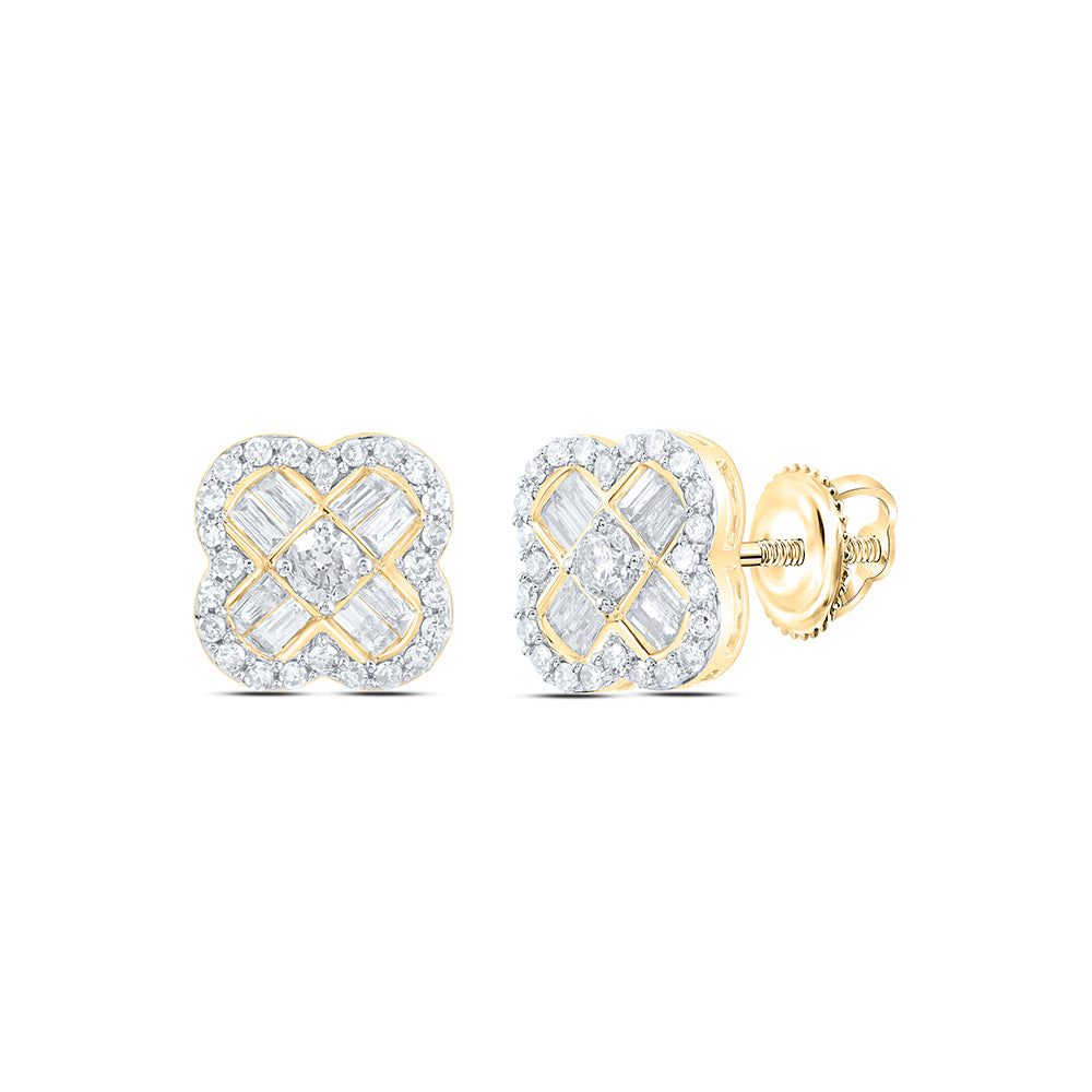 3/4CTW-DIA NK GIFT CLOVER EARRING