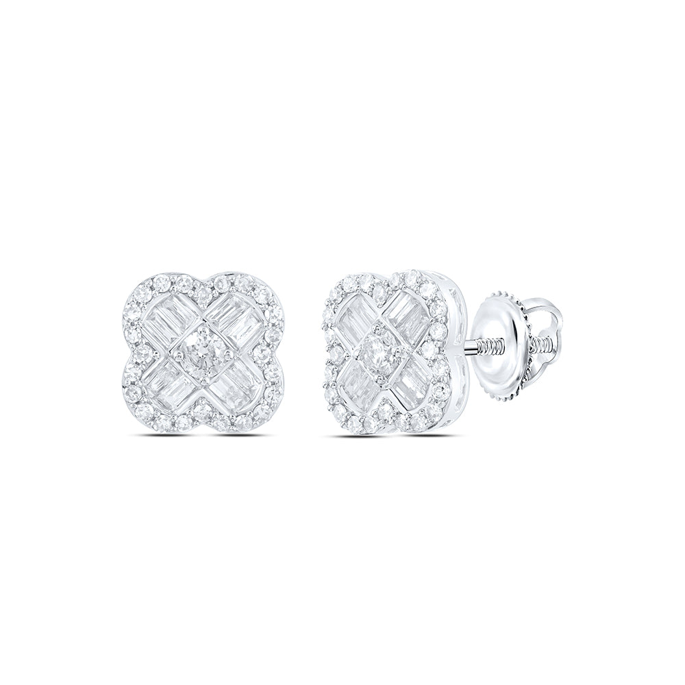 3/4CTW-DIA NK GIFT CLOVER EARRING