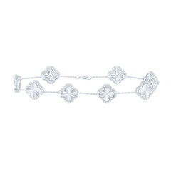 1CTW-DIA NK FASHION CLOVER BRACELET (7 INCH)