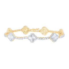 1 3/4CTW-DIA NK FASHION CLOVER BRACELET (7 INCH)