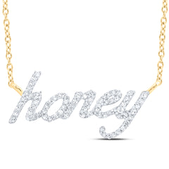 1/3CTW-DIA NK GIFT "honey" NECKLACE (18 INCH)