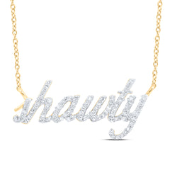 3/8CTW-DIA NK GIFT "shawty" NECKLACE (18 INCH)